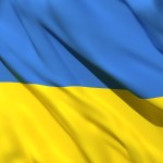 3d rendering of an Ukraine national flag waving