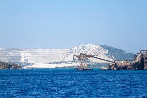 Pumice mines, Dodecanese islands, Greece.