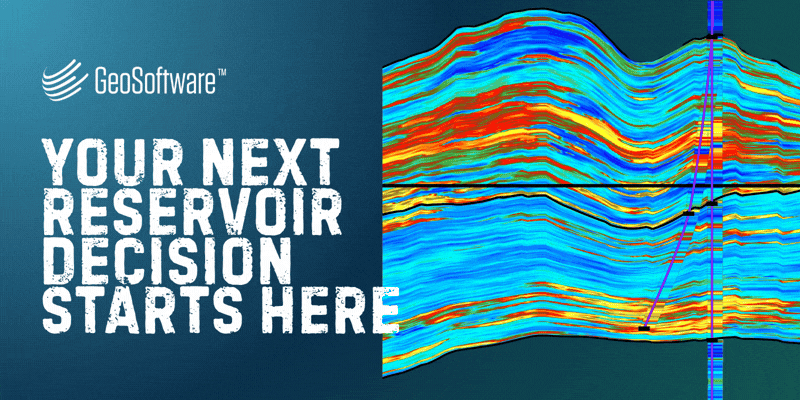 Banner Geosoftware Geosoftware advertisement: Turn complex subsurface data into confident decisions